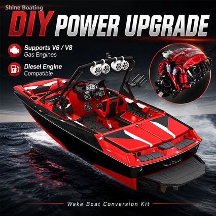 6.7m wake boat with 3 ballast tanks and electric surf tabs for wake surfing