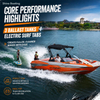 6.7m wake boat with 3 ballast tanks and electric surf tabs for wake surfing