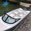 SHINE 430 fiberglass recreational boat bow and stainless steel handrail