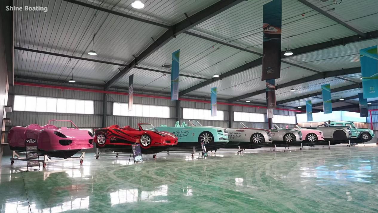 Multiple Color Options of Sports Car Style Water Jet Cars in Factory